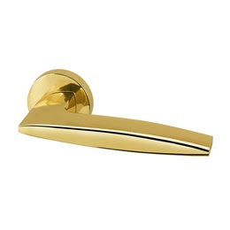 Дверная ручка SQUID-URB9-GOLD-24 (ЦАМ, золото 24К)