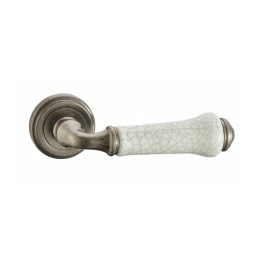 Дверная ручка V31ASZR (ЦАМ, серебро-керамика)