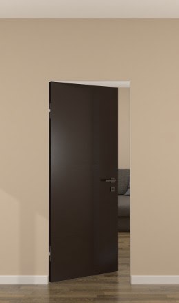 Дверь скрытого монтажа ZK001 (шпон венге, с алюминиевой кромкой)