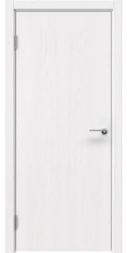 Межкомнатная дверь со стеклянной вставкой, ZK001 (шпон ясень белый вертикальный, глухая)