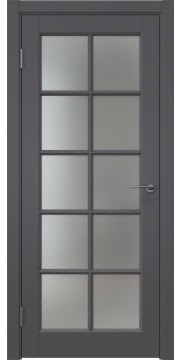 Дверь межкомнатная, ZK010 (эмаль графит, со стеклом)