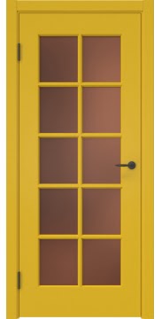 Межкомнатная дверь, ZK022 (эмаль RAL 1032, остекленная)