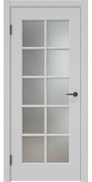 Дверь ZK022 (эмаль серая, со стеклом)