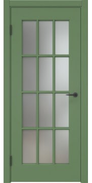 Межкомнатная дверь, ZK023 (эмаль RAL 6011, со стеклом)