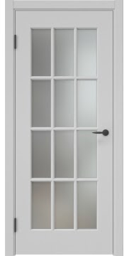 Дверь межкомнатная, ZK023 (эмаль серая, со стеклом)