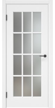 Крашенная дверь ZK023 (эмаль белая, со стеклом)