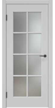 Межкомнатная дверь, ZK024 (эмаль серая, со стеклом)