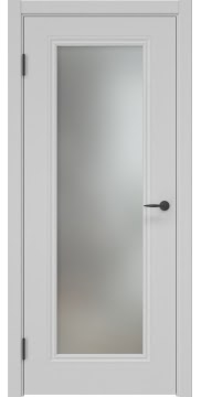 Крашенная дверь ZK027 (эмаль серая, со стеклом)