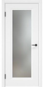 Классическая межкомнатная дверь, ZK027 (эмаль белая, со стеклом)