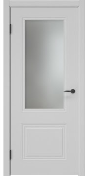 Дверь для зала ZK028 (эмаль серая, со стеклом)