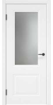 Дверь межкомнатная, ZK028 (эмаль белая, со стеклом)