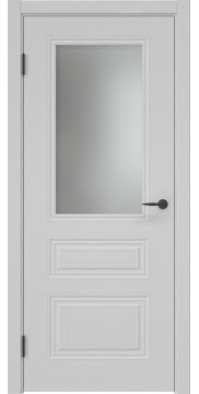 Межкомнатная дверь ZK029 (эмаль серая, матовое стекло) — 6403