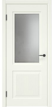Дверь светлого оттенка, ZK031 (эмаль RAL 9010, со стеклом)
