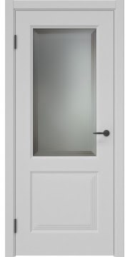 Межкомнатная дверь ZK033 (эмаль серая, матовое стекло) — 6479