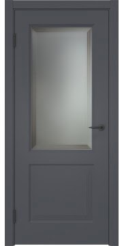 Межкомнатная дверь ZK033 (эмаль графит, матовое стекло) — 6485