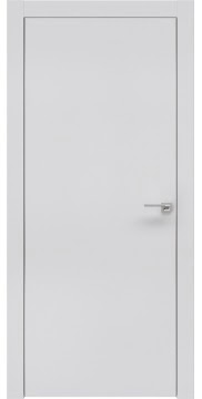 Межкомнатная дверь, ZM001 (экошпон светло-серый, алюминиевая кромка)