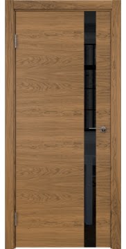 Межкомнатная дверь ZM012 (шпон дуб античный с патиной, лакобель черный) — 5985