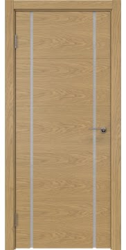 Дверь межкомнатная, ZM020 (шпон дуб натуральный, триплекс белый)