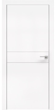 Межкомнатная дверь,
Дверь межкомнатная, ZM024 (экошпон белый, алюминиевая кромка)