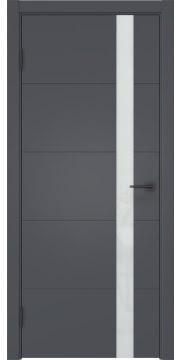 Межкомнатная дверь ZM033 (эмаль графит, лакобель белый) — 7025