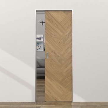 Одностворчатая дверь-пенал ZM055 (натуральный шпон дуба) — 18012