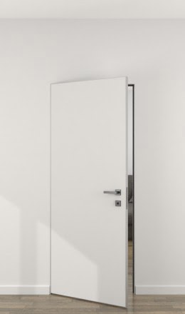 Скрытая дверь ZM057 (под покраску / глухая, алюминиевая кромка с 4 сторон) — 16502