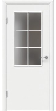 Дверь Стандарт 2 (белая, сатинат)