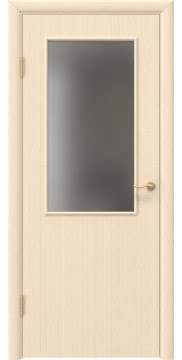 Межкомнатная дверь Браво, Стандарт (ламинированная беленый дуб, остекленная)